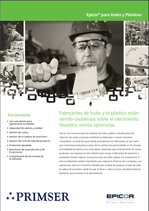 Epicor Para Empresas de Manufactura de Hules y Plásticos